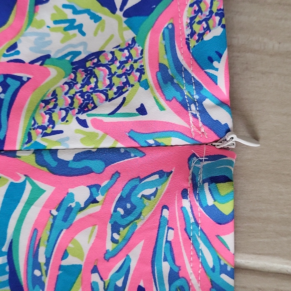 Lulu-B Vibrant Floral A-Line Skirt - Pink and Blue - Picture 2 of 7